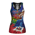 Catherine Flon Haiti Flag Day Hollow Tank Top Ayiti Cherie Coat Of Arms