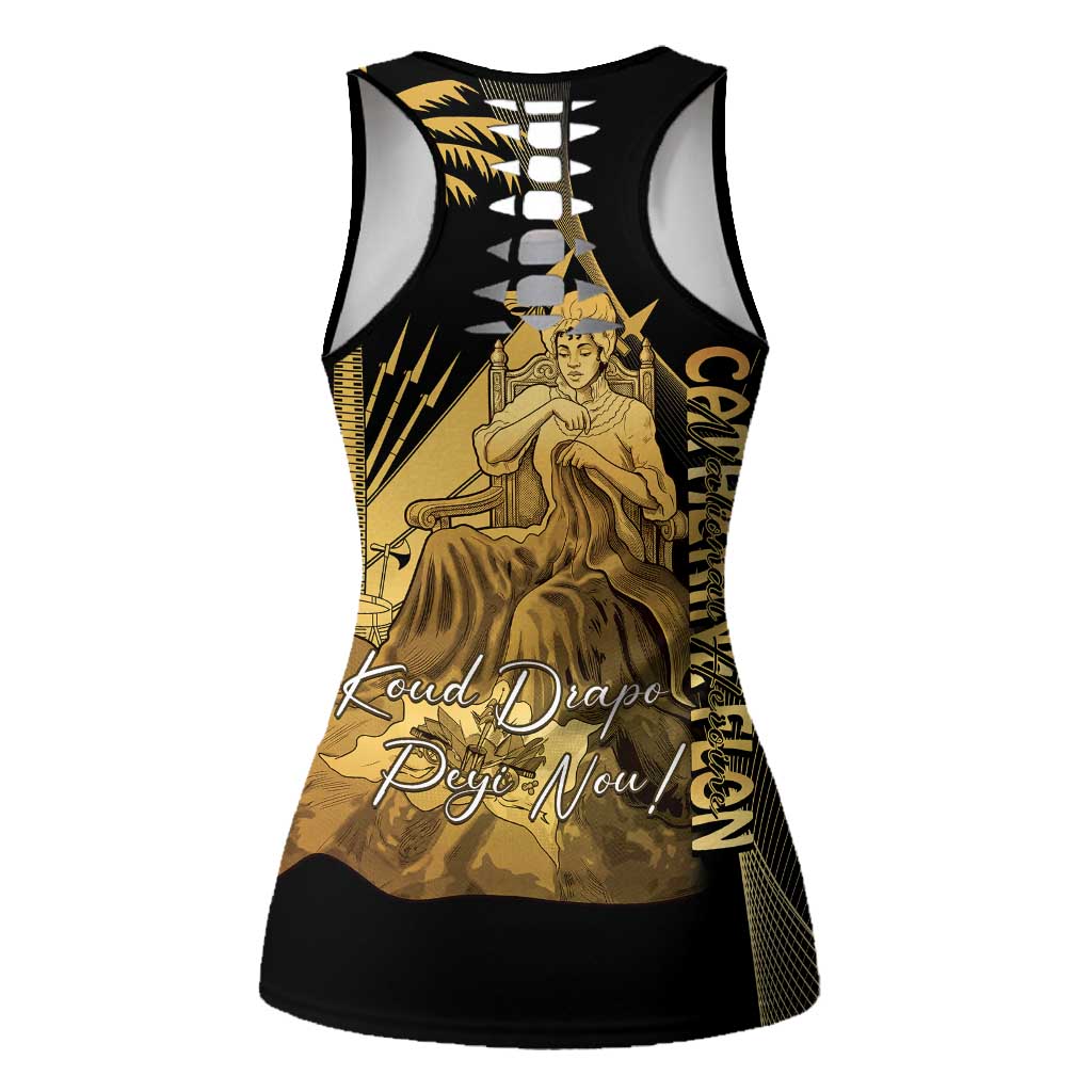 Catherine Flon Haiti Flag Day Hollow Tank Top National Heroine Koud Drapo Peyi Nou