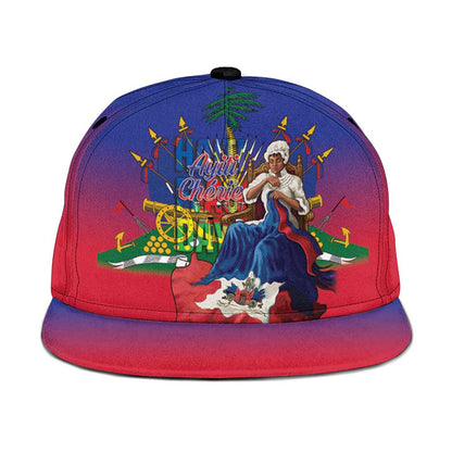 Catherine Flon Haiti Flag Day Snapback Cap Ayiti Cherie Coat Of Arms