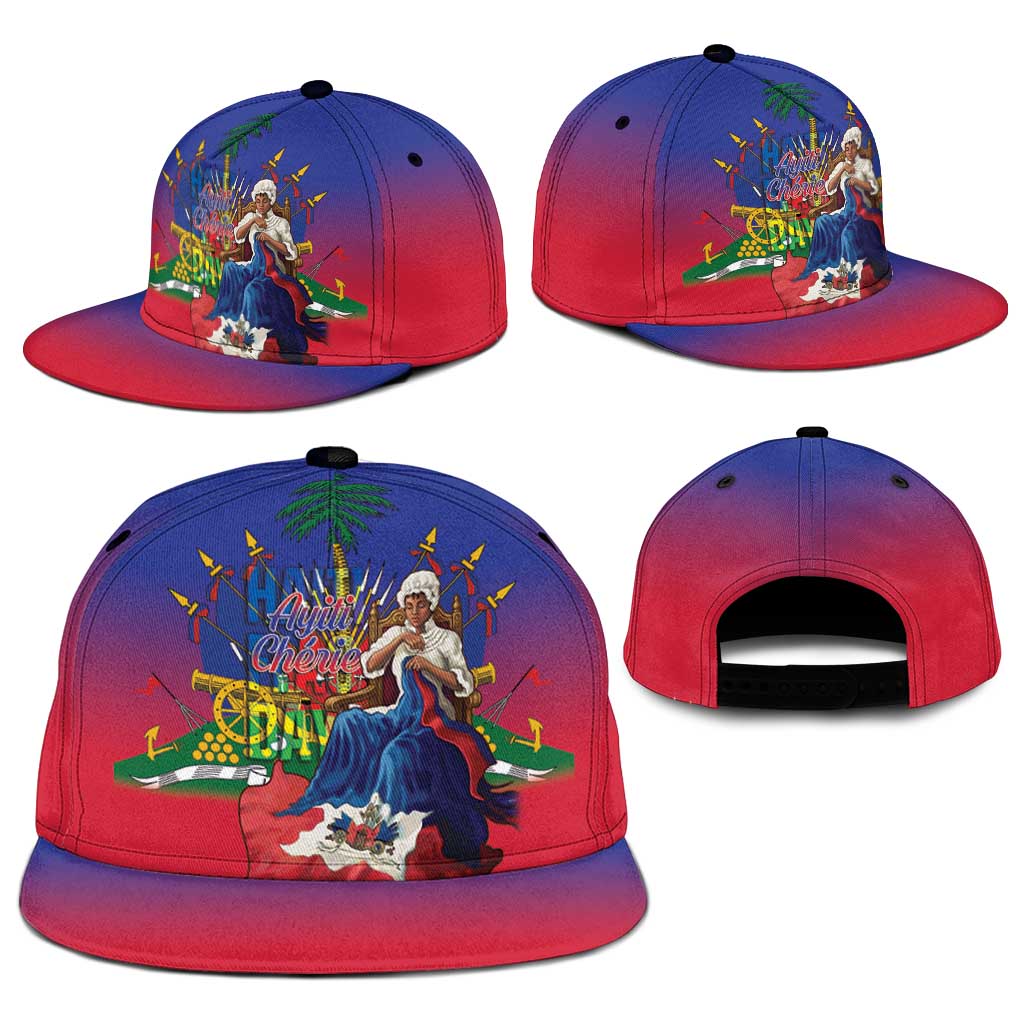 Catherine Flon Haiti Flag Day Snapback Cap Ayiti Cherie Coat Of Arms