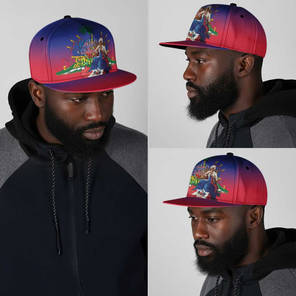 Catherine Flon Haiti Flag Day Snapback Cap Ayiti Cherie Coat Of Arms