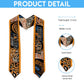 Custom African Ankara Motifs Mixed Animal Skins Graduation Stole