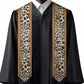 Custom African Leopard Mix Native Tribal Pattern Graduation Stole