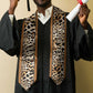Custom African Leopard Mix Native Tribal Pattern Graduation Stole