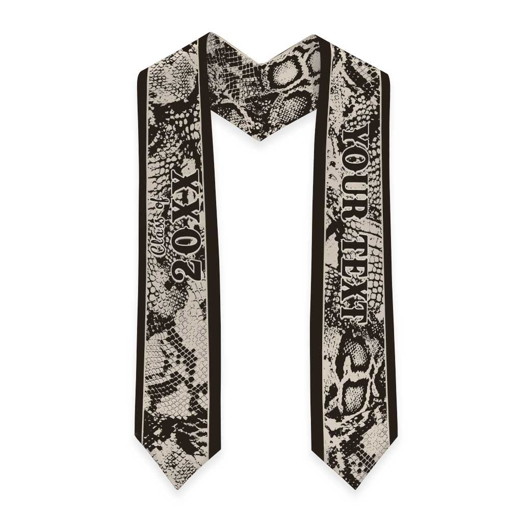 Custom African Wild Animal Skins Graduation Stole Snake and Crocodile Mix Skin