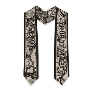 Custom African Wild Animal Skins Graduation Stole Snake and Crocodile Mix Skin