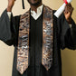 Custom African Wild Animal Skins Graduation Stole Vintage Snake Skin Pattern