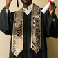 Custom African Wild Animal Skins Graduation Stole Zebra Tiger Leopard Mix Skin