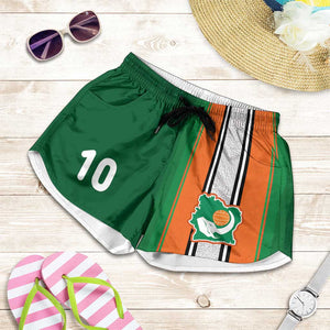 Custom Côte d'Ivoire National Football Shorts for Women Les Elephants-Sporty Stripes - African Pride