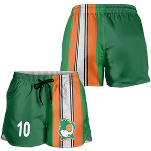 Custom Côte d'Ivoire National Football Shorts for Women Les Elephants-Sporty Stripes - African Pride