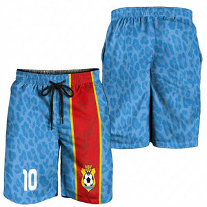 Custom DR Congo National Football Shorts for Men Leopards Go Glory - African Pride