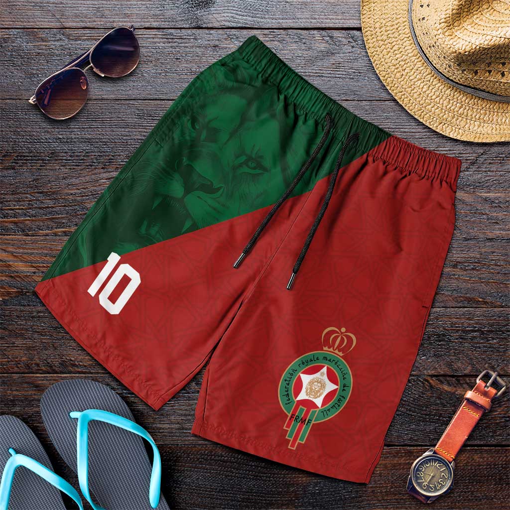 Custom Moroccan Football Shorts for Men Go Glory-The Atlas Lions - African Pride