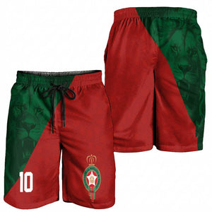 Custom Moroccan Football Shorts for Men Go Glory-The Atlas Lions - African Pride