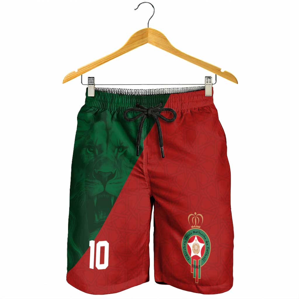 Custom Moroccan Football Shorts for Men Go Glory-The Atlas Lions - African Pride