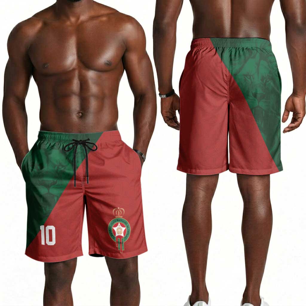 Custom Moroccan Football Shorts for Men Go Glory-The Atlas Lions - African Pride