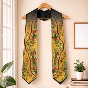 Dashiki and Polynesian Pattern Graduation Stole Afro Pacific Culture Gold Version