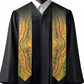 Dashiki and Polynesian Pattern Graduation Stole Afro Pacific Culture Gold Version