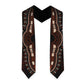 Dashiki and Polynesian Pattern Graduation Stole Afro Pacific Culture Red Version