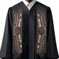 Dashiki and Polynesian Pattern Graduation Stole Afro Pacific Culture Red Version