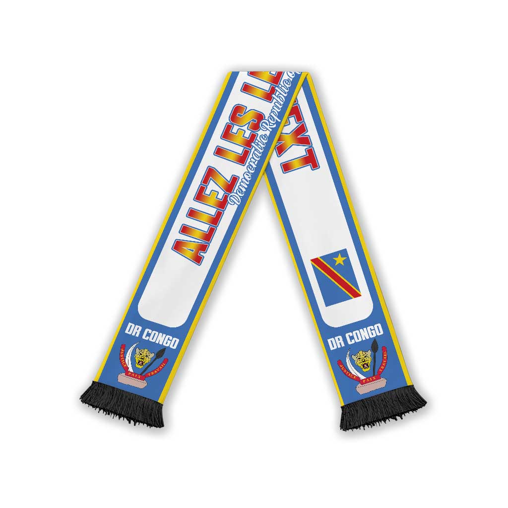 DR Congo 2026 Football Personalized Soccer Scarf Allez Les Leopards