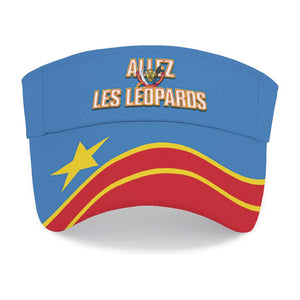 DR Congo 2026 Football Sun Visor Cap Allez Les Leopards