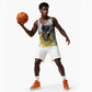 Vintage Flowers - I Am Black Queen Basketball Jersey - African Pride