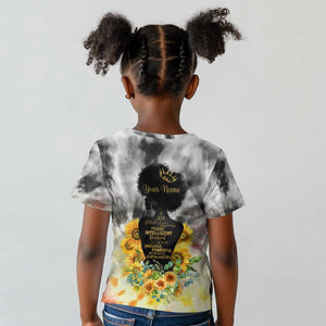 Vintage Flowers - I Am Black Queen Kid T shirt