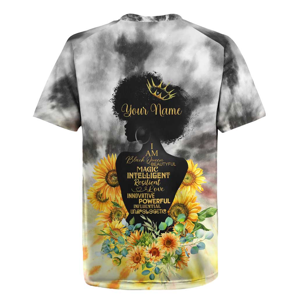 Vintage Flowers - I Am Black Queen Rugby Jersey