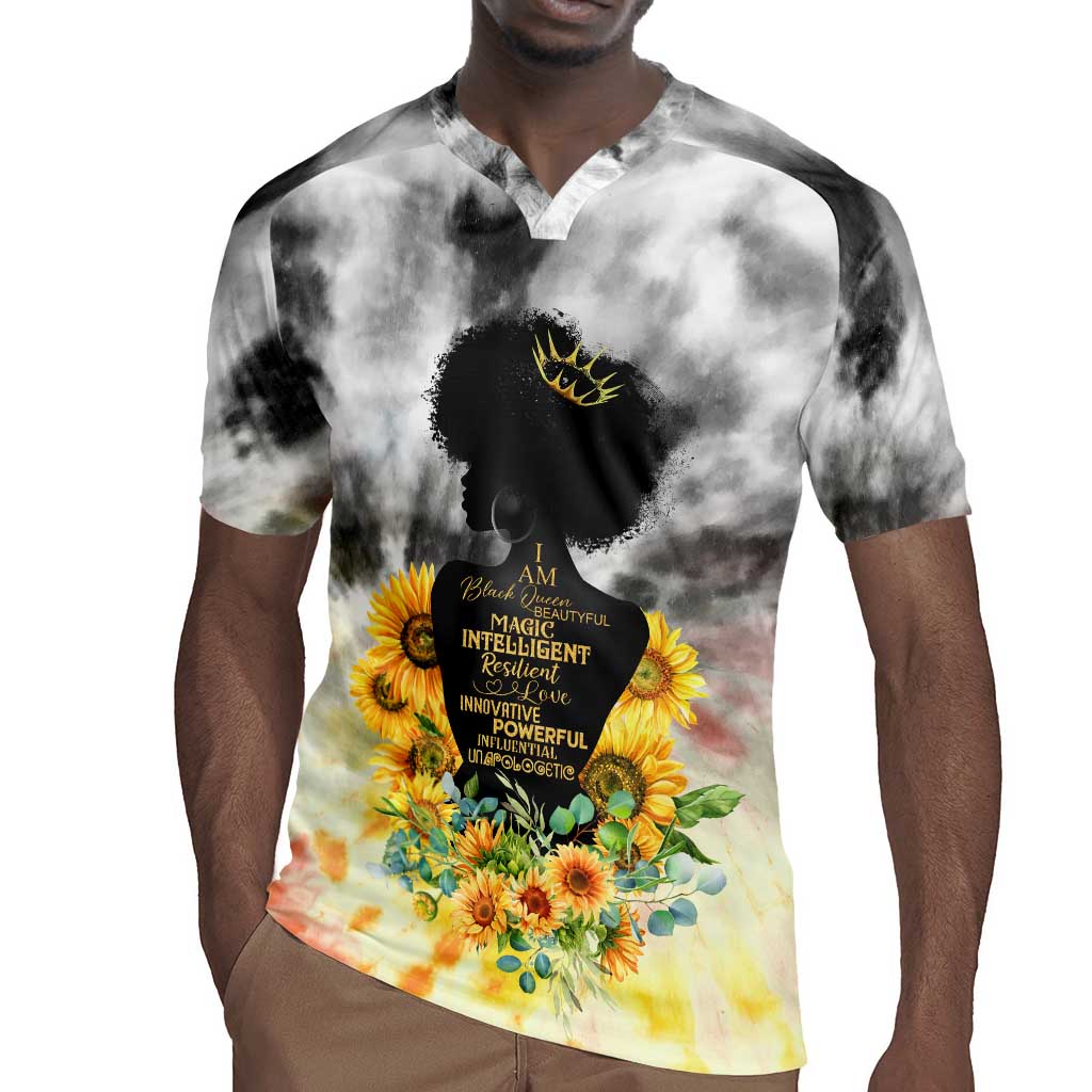 Vintage Flowers - I Am Black Queen Rugby Jersey
