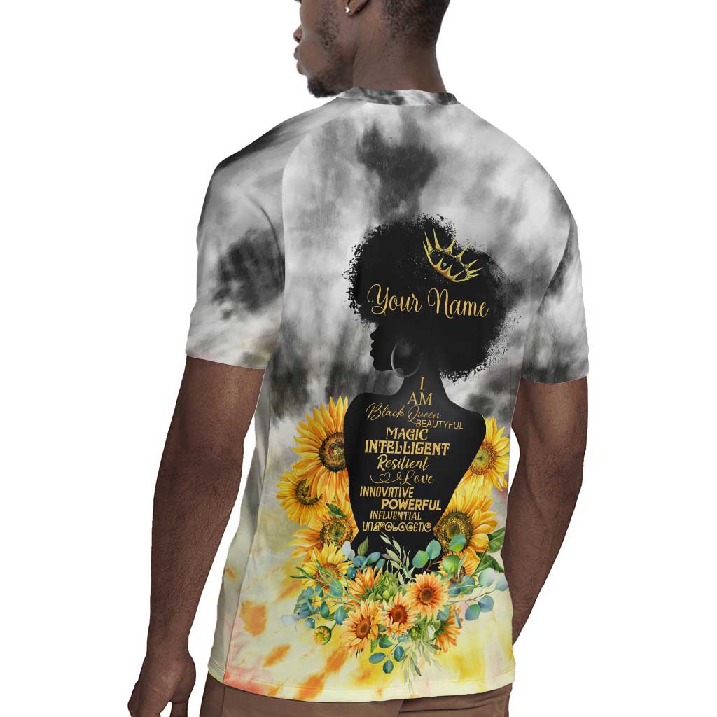 Vintage Flowers - I Am Black Queen Rugby Jersey