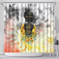 Vintage Flowers - I Am Black Queen Shower Curtain