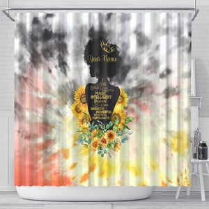 Vintage Flowers - I Am Black Queen Shower Curtain