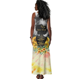 Vintage Flowers - I Am Black Queen Tank Maxi Dress