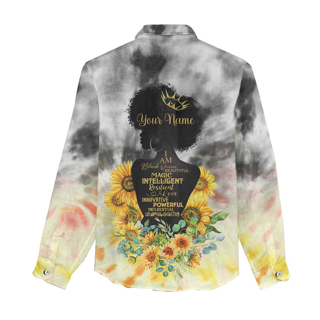 Vintage Flowers - I Am Black Queen Women Casual Shirt DT02