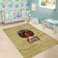 Personalized Black Girl African Area Rug Never Underestimate A Book Lover