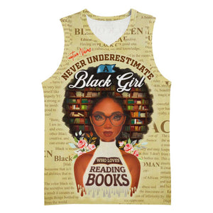 Personalized Black Girl African Basketball Jersey Never Underestimate A Book Lover - African Pride