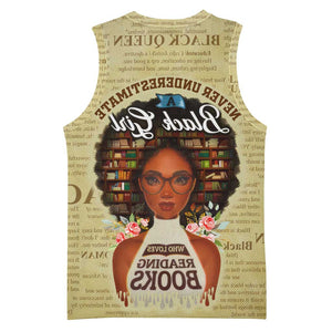 Personalized Black Girl African Basketball Jersey Never Underestimate A Book Lover - African Pride