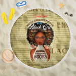 Personalized Black Girl African Beach Blanket Never Underestimate A Book Lover