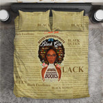 Personalized Black Girl African Bedding Set Never Underestimate A Book Lover