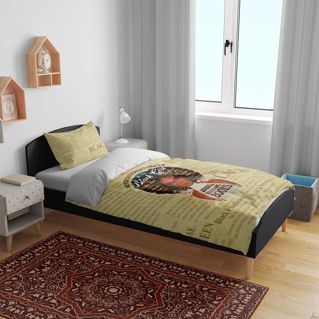 Personalized Black Girl African Bedding Set Never Underestimate A Book Lover