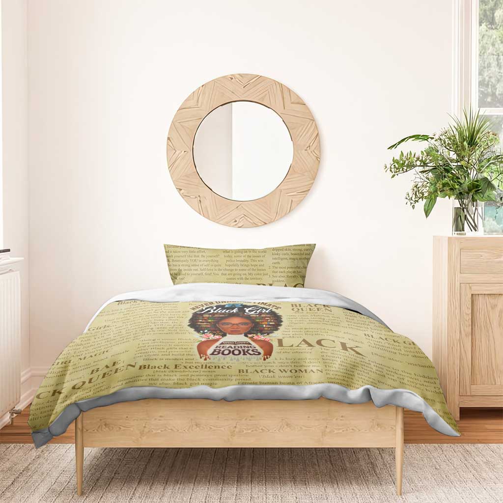 Personalized Black Girl African Bedding Set Never Underestimate A Book Lover