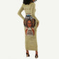 Personalized Black Girl African Long Sleeve Bodycon Dress Never Underestimate A Book Lover DT02