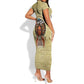 Personalized Black Girl African Short Sleeve Bodycon Dress Never Underestimate A Book Lover DT02