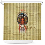 Personalized Black Girl African Shower Curtain Never Underestimate A Book Lover