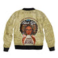 Personalized Black Girl African Sleeve Zip Bomber Jacket Never Underestimate A Book Lover