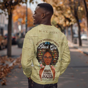 Personalized Black Girl African Sweatshirt Never Underestimate A Book Lover