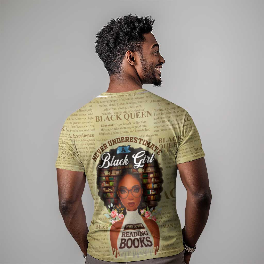 Personalized Black Girl African T shirt Never Underestimate A Book Lover