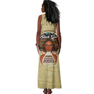 Personalized Black Girl African Tank Maxi Dress Never Underestimate A Book Lover