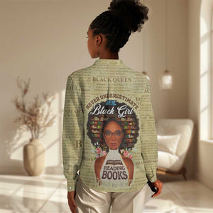 Personalized Black Girl African Women Casual Shirt Never Underestimate A Book Lover DT02