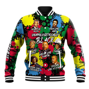 Unapologetically Black Baseball Jacket Civil Rights Leaders DT02